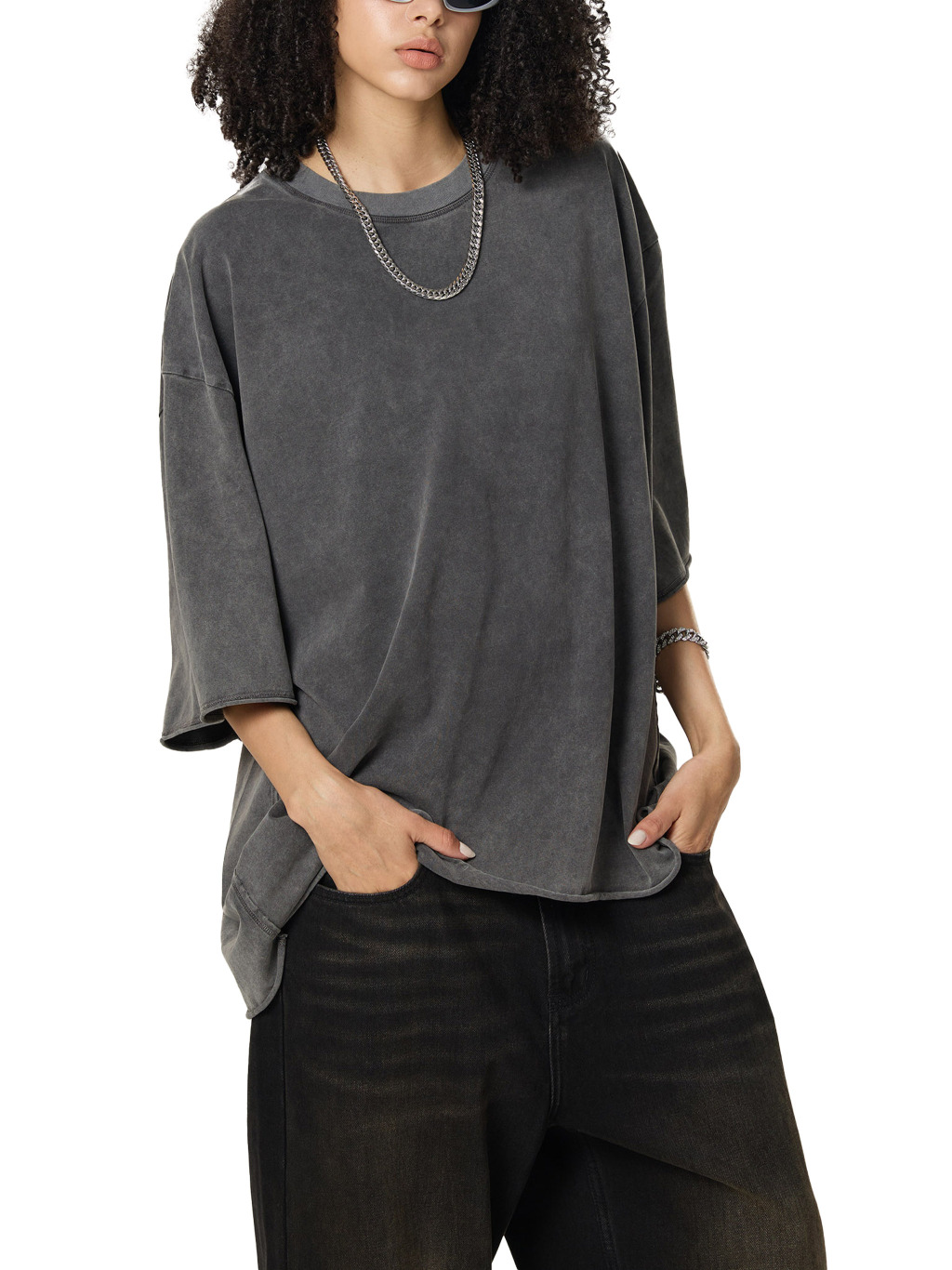 Snow Washed Raw Edge Boxy T-Shirt – Vintage Streetwear | Tapstitch-13